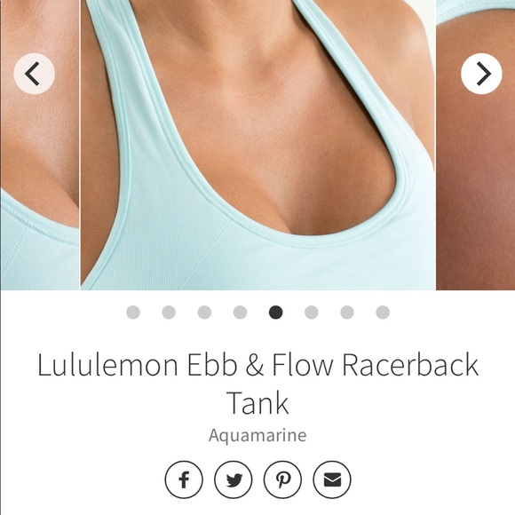 Lululemon Ebb and Flow Racerback tank. Size 4 Aquamarine - Picture 2 of 8